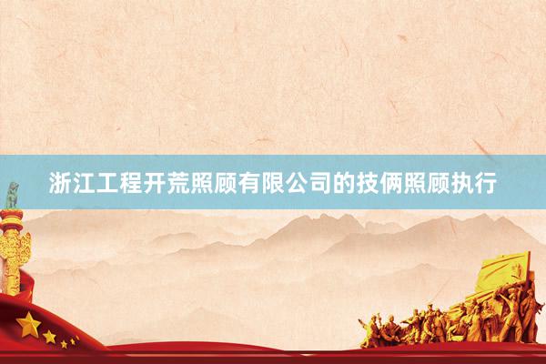 浙江工程开荒照顾有限公司的技俩照顾执行